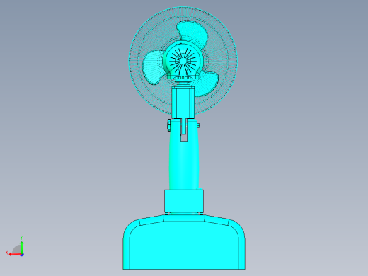 Q134-坐式落地电风扇反求创新设计【三维SolidWorks】后视缩略图