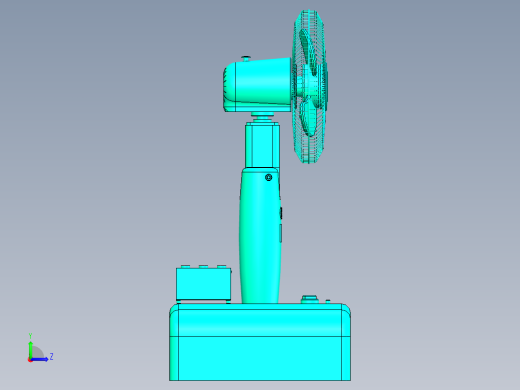 Q134-坐式落地电风扇反求创新设计【三维SolidWorks】左视缩略图