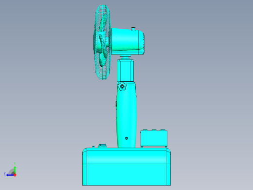 Q134-坐式落地电风扇反求创新设计【三维SolidWorks】右视缩略图