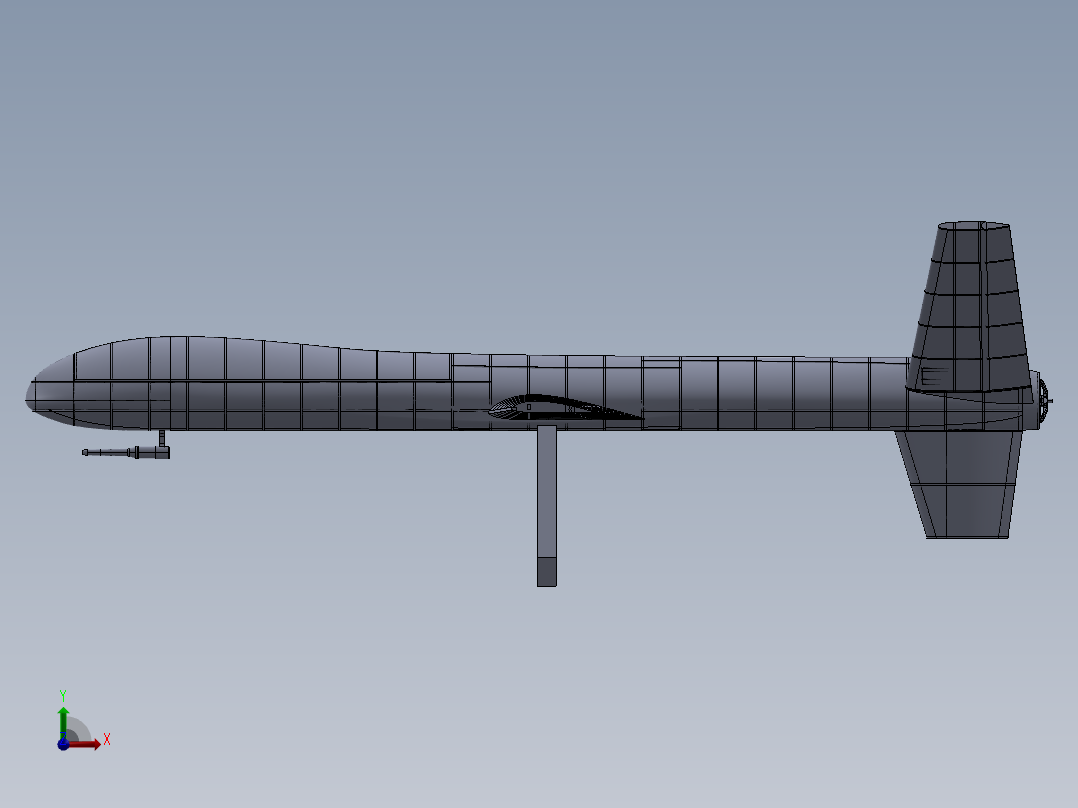 固定翼无人机框架结构前视图