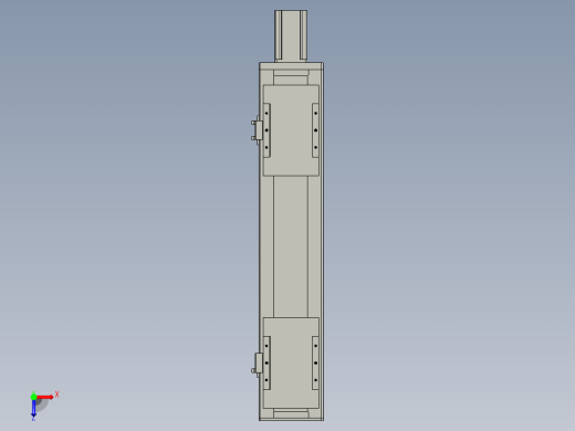 直线模组WG-LHC12-S400-M设计图纸俯视缩略图