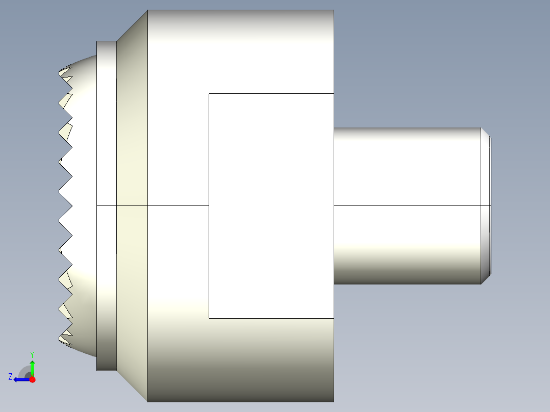 定位配件2273(B)-3D多系列多零件图纸模型右视图