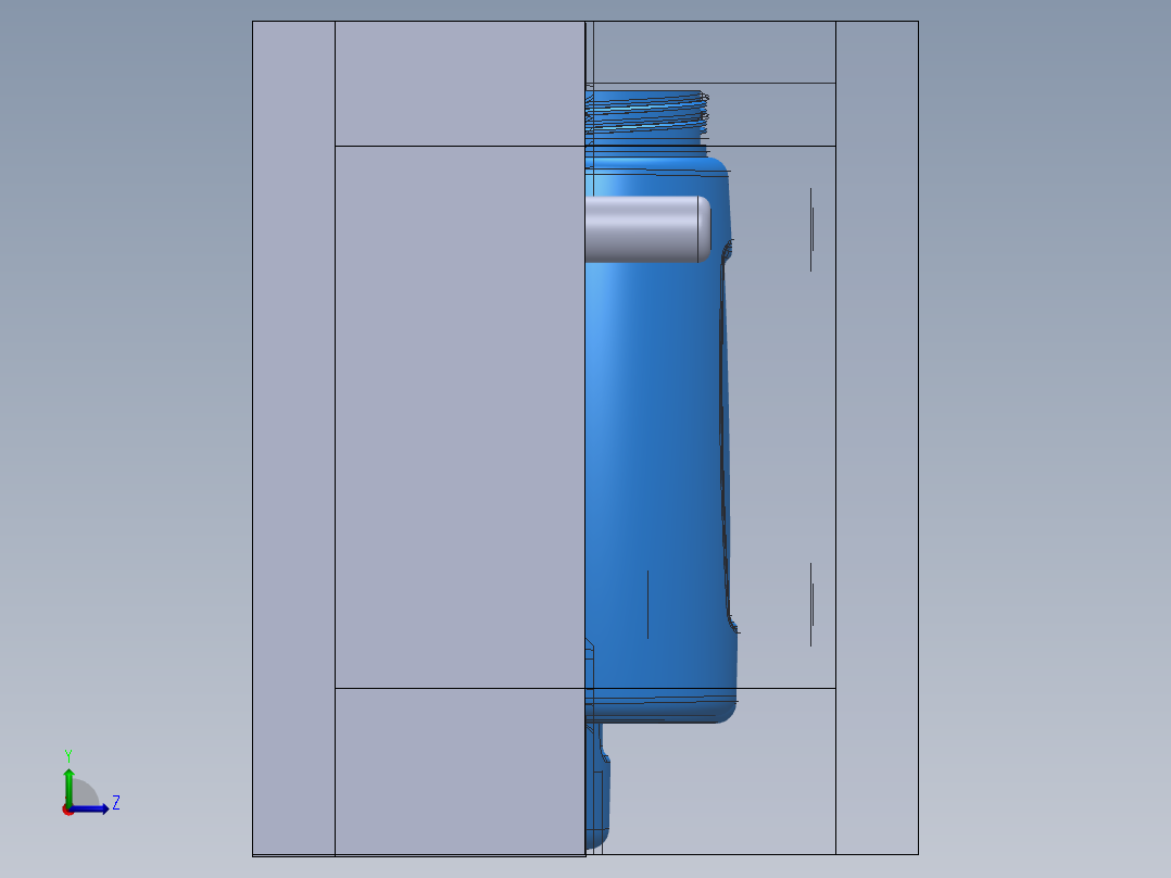 瓶子模具左视图