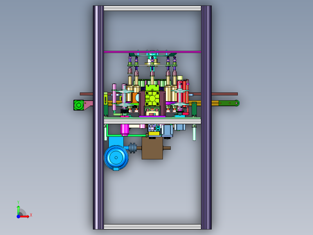 塑料圆管圆瓶印刷机前视图