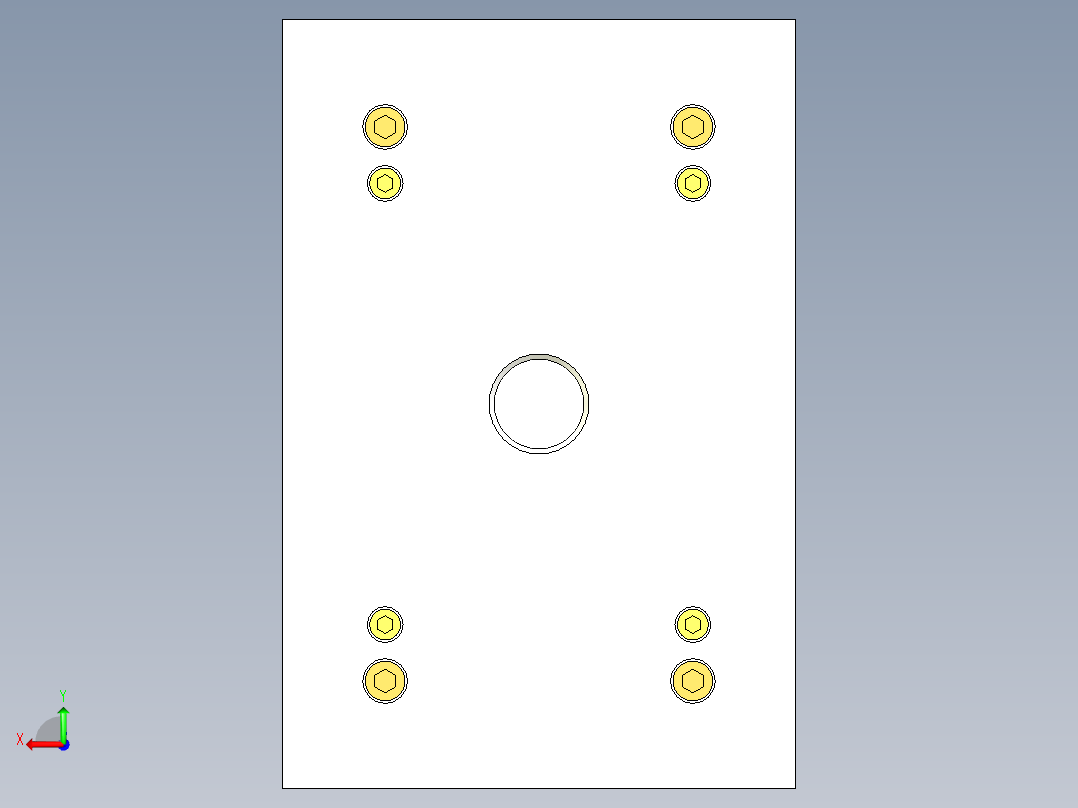 饮料杯注塑模具设计后视图