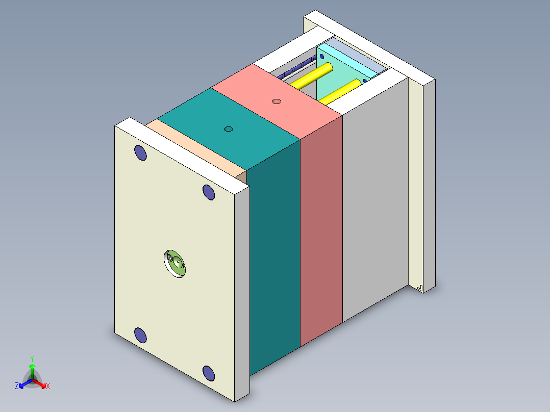 饮料杯注塑模具设计正等轴测图