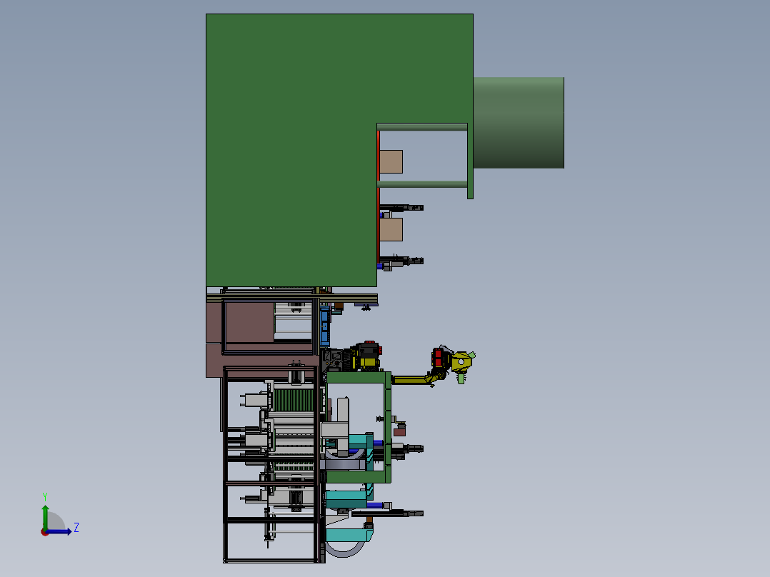 三相端子自动组装上料sw18可编辑左视图