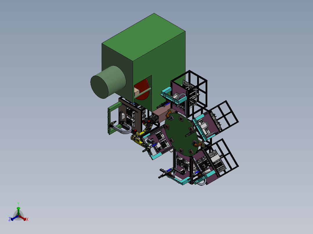 三相端子自动组装上料sw18可编辑正等轴测图