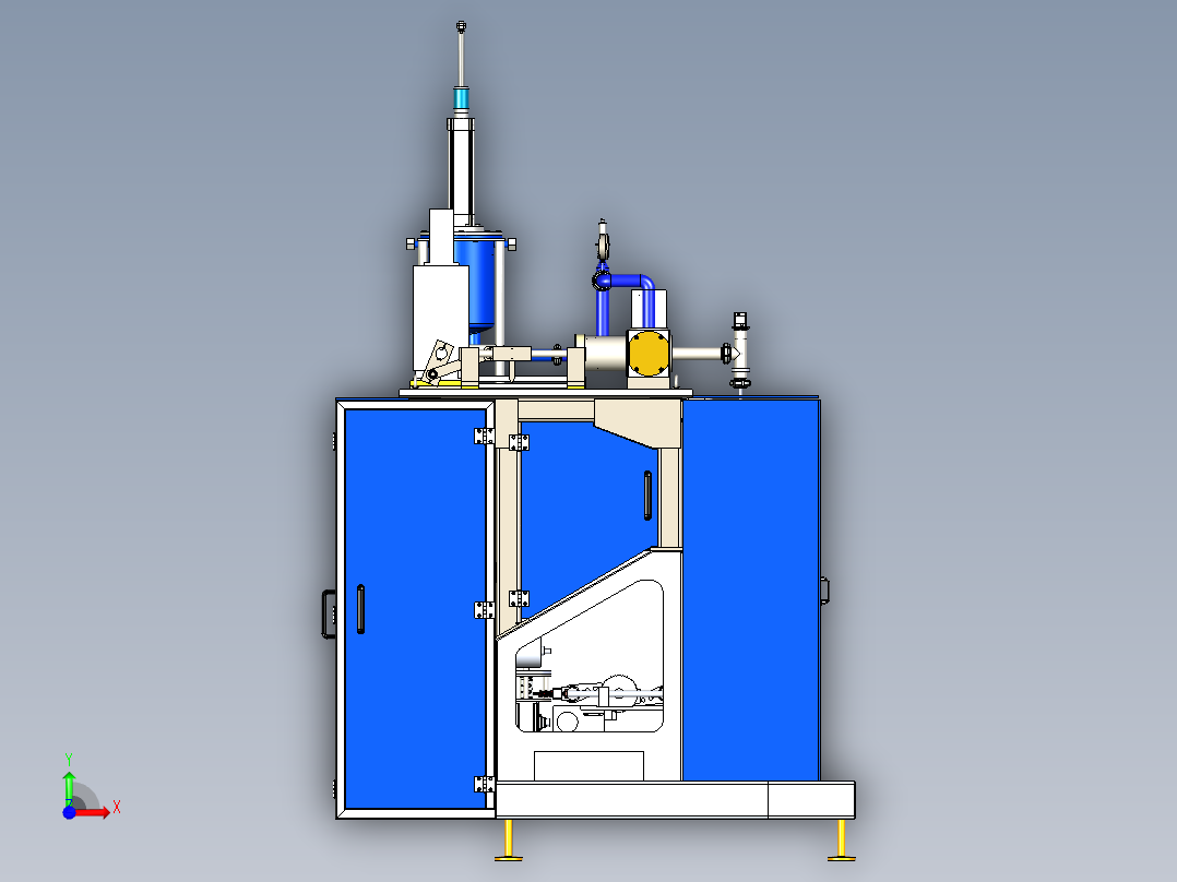 袋装灌装机step前视图