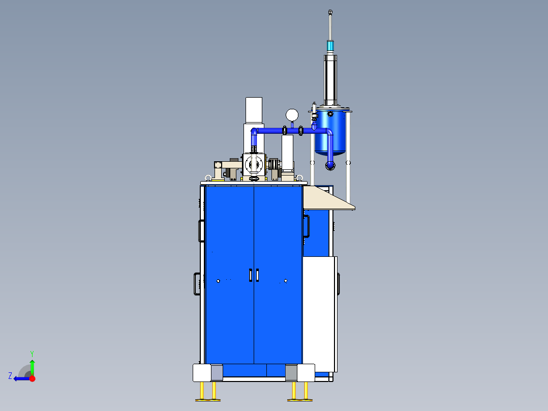 袋装灌装机step右视图