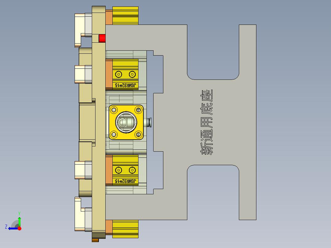 E1-A-笔记本CNC工装夹具三维模型CNC1铣内腔+墙高验证治具-210222右视图