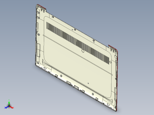 笔记本D壳侧铣外形带程序模型
