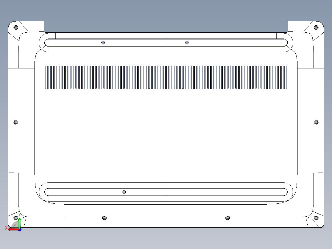 笔记本D壳侧铣外形带程序模型后视图