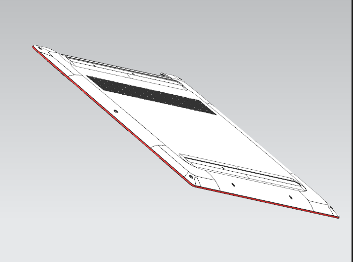 笔记本D壳侧铣外形带程序模型