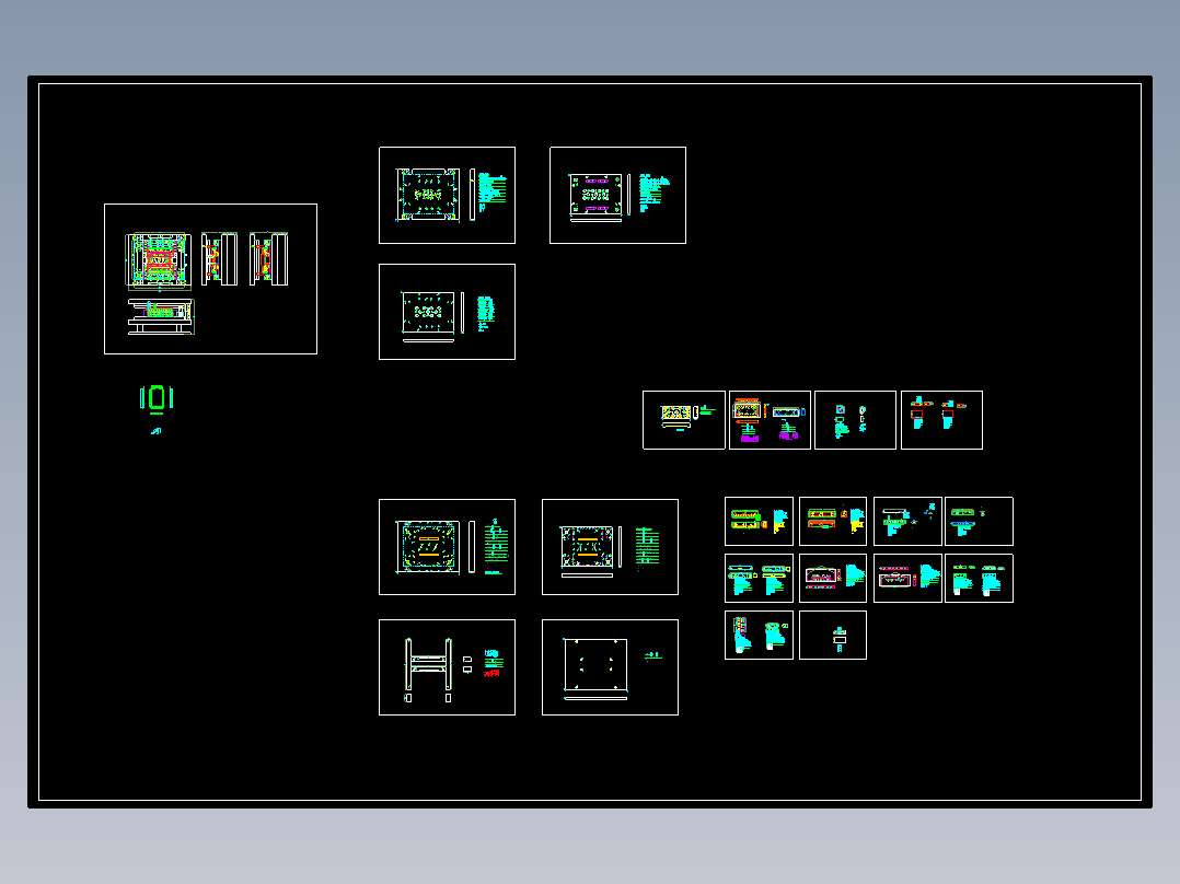 平板电脑后盖宽边侧切模具图