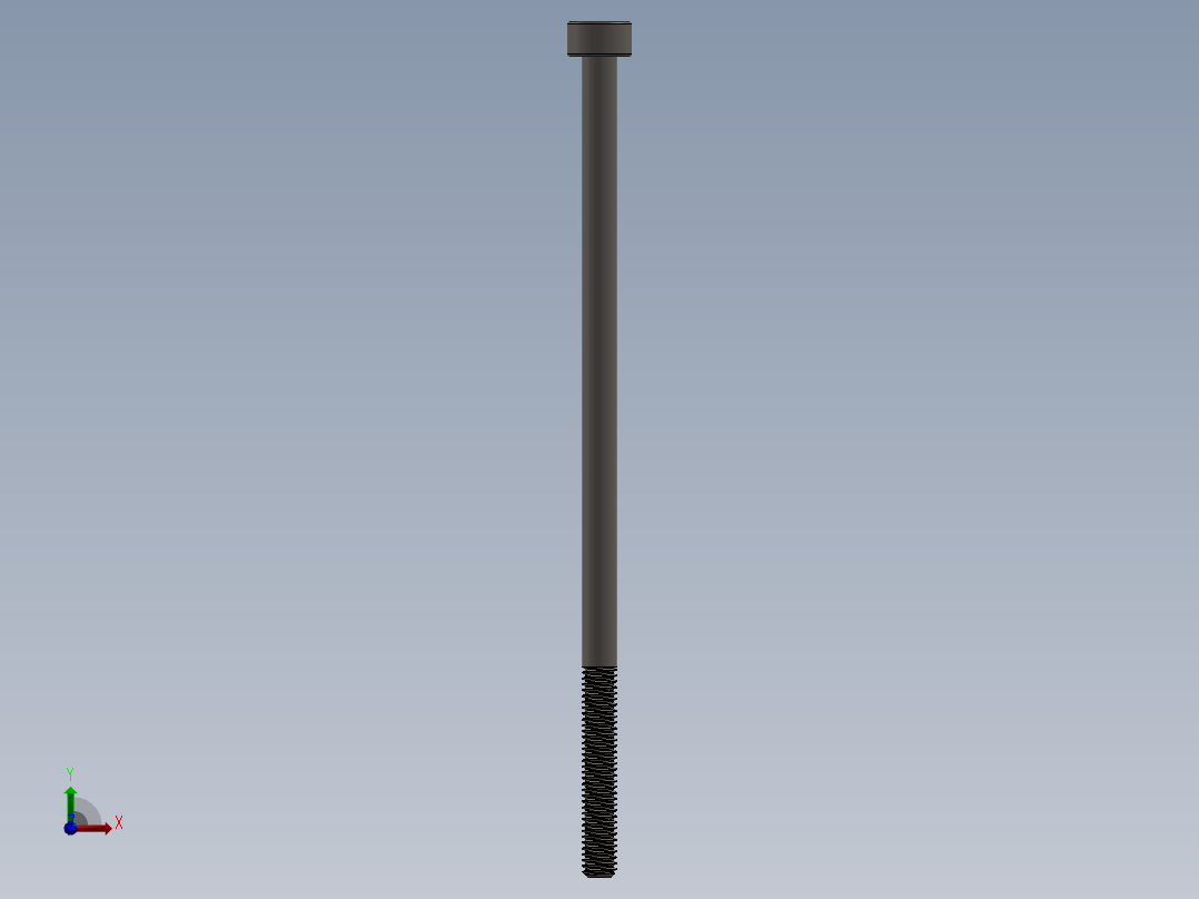 Screw_DIN_912_M3x70_A2.SLDPRT公制内六角螺钉前视图