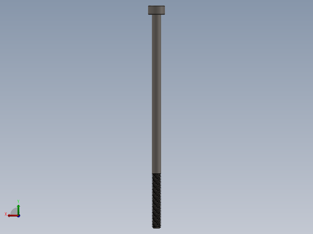 Screw_DIN_912_M3x70_A2.SLDPRT公制内六角螺钉后视图