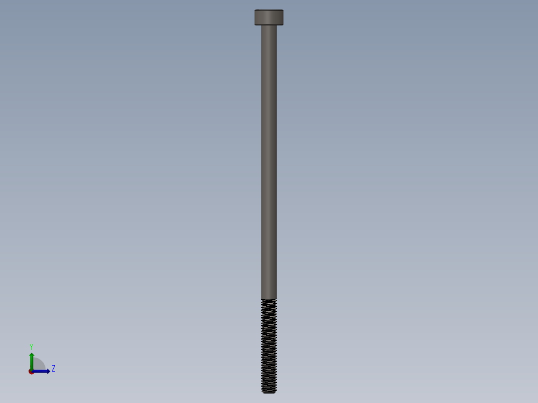 Screw_DIN_912_M3x70_A2.SLDPRT公制内六角螺钉左视图