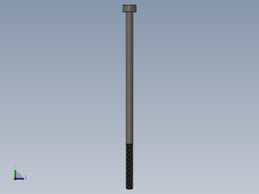 Screw_DIN_912_M3x70_A2.SLDPRT公制内六角螺钉左视缩略图