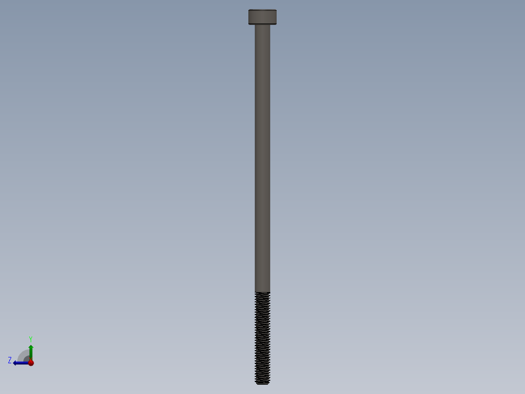 Screw_DIN_912_M3x70_A2.SLDPRT公制内六角螺钉右视图