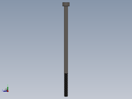 Screw_DIN_912_M3x70_A2.SLDPRT公制内六角螺钉右视缩略图