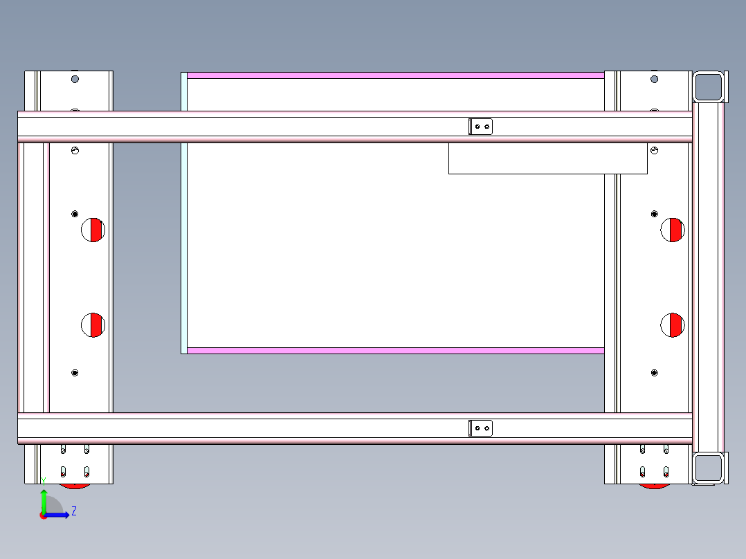 小型双层倍速输送线设计左视图