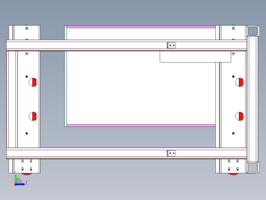 小型双层倍速输送线设计左视缩略图