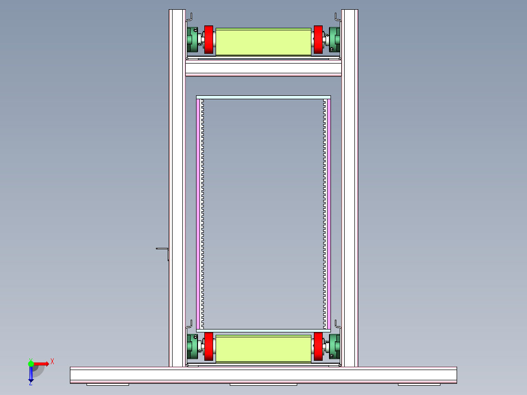 小型双层倍速输送线设计俯视图