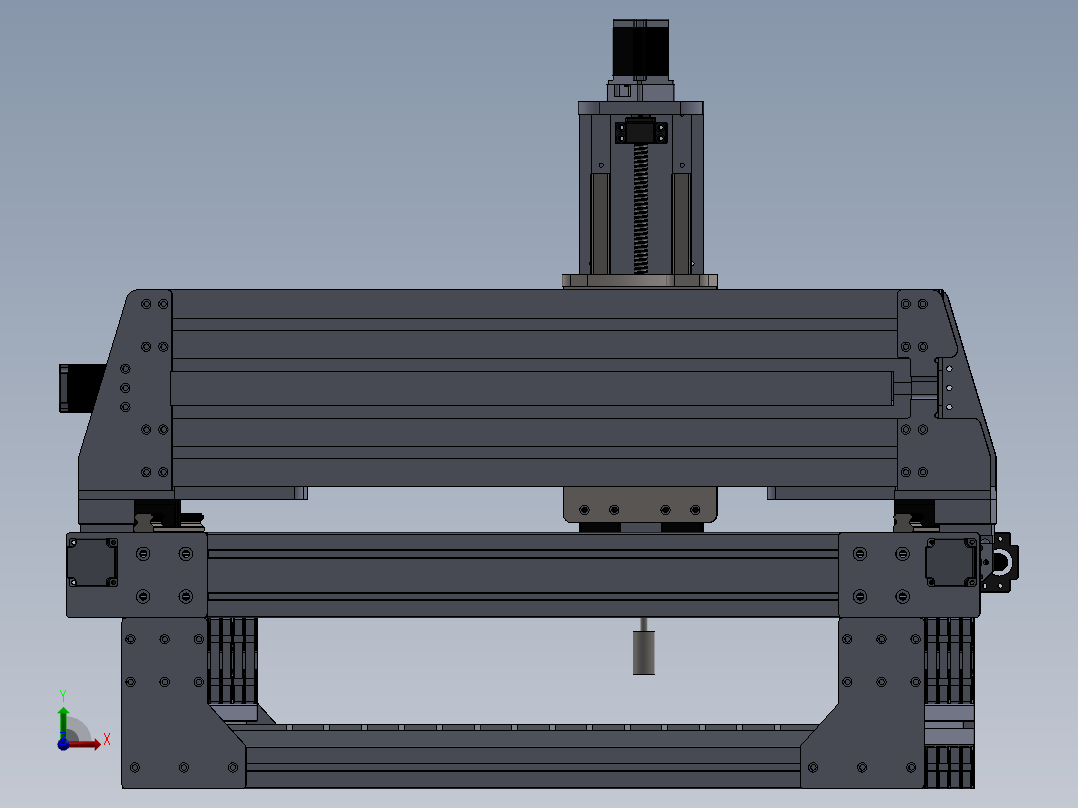 铣床、DIY数控龙门铣床前视图