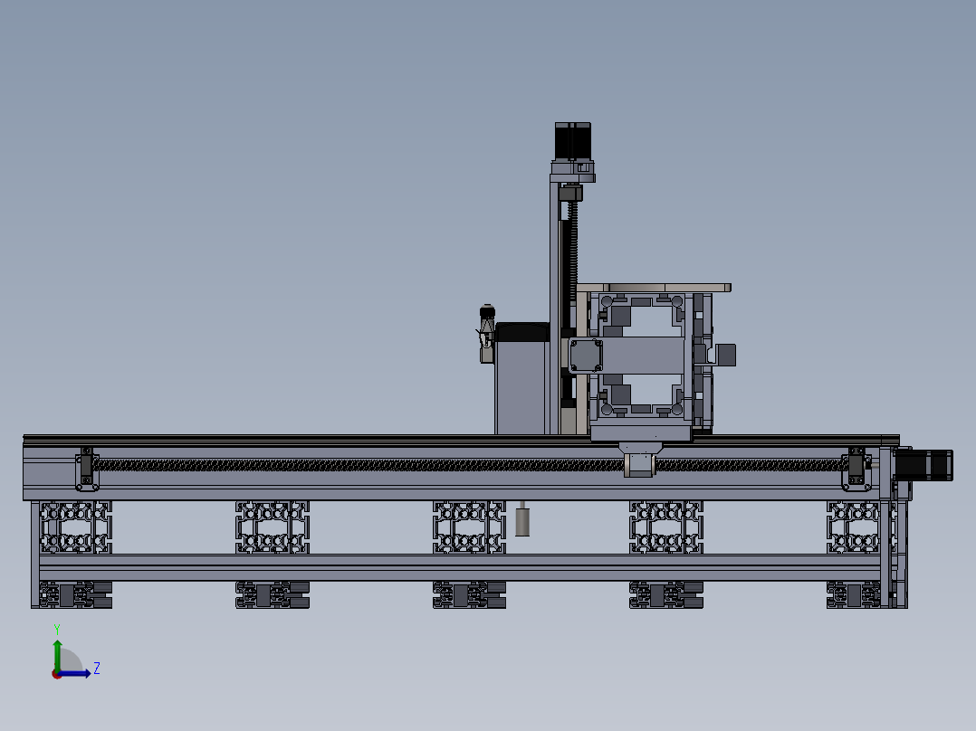 铣床、DIY数控龙门铣床左视图