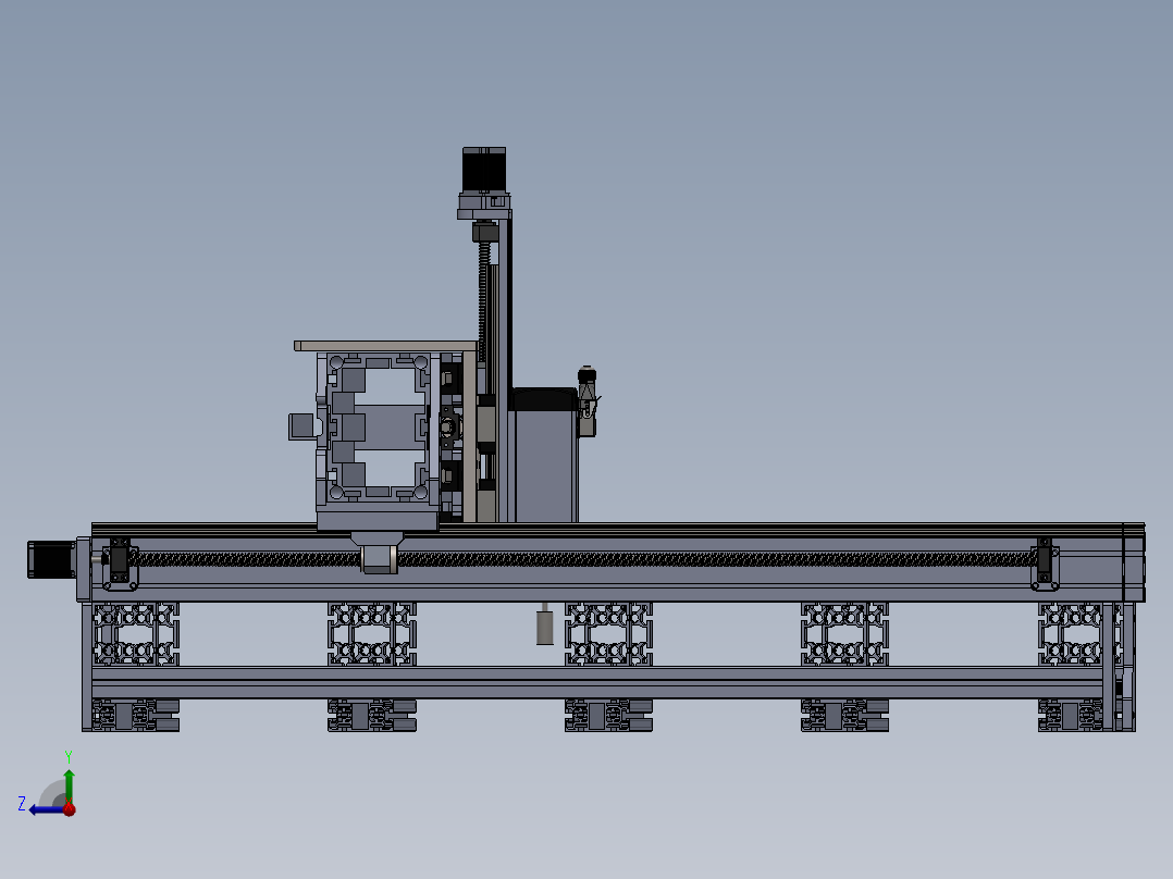 铣床、DIY数控龙门铣床右视图