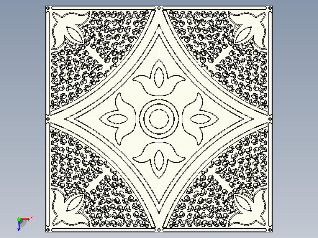 A2005001-锡天花板瓷砖俯视图