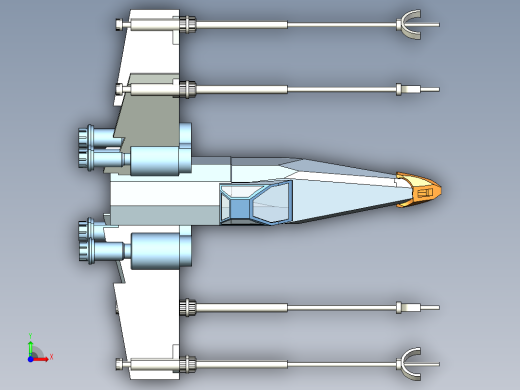 A2004204-星球大战“X翼星际战斗机”宇宙飞船前视缩略图