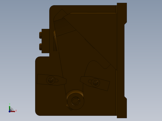 尾座体（支架B）加工工艺及钻斜面φ14孔夹具设计【含三维solidworks】【方案2.】前视缩略图