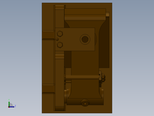 尾座体（支架B）加工工艺及钻斜面φ14孔夹具设计【含三维solidworks】【方案2.】左视缩略图