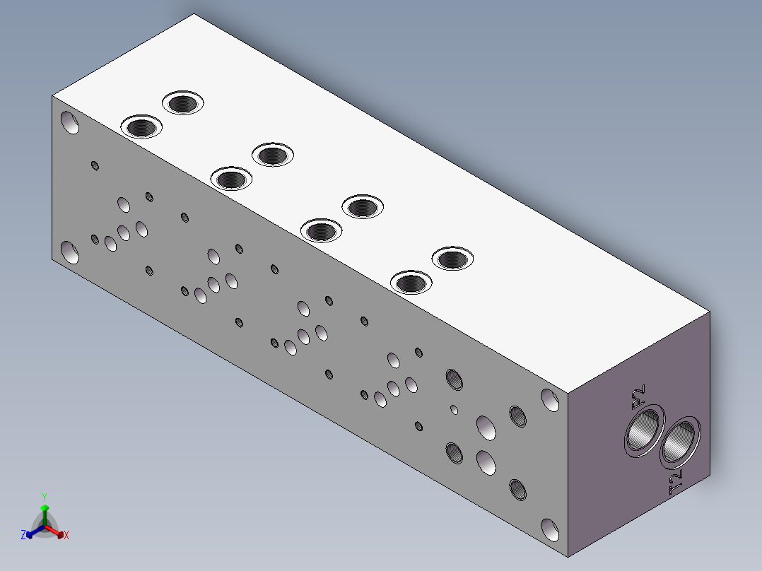 LXYC-BOSS 阀块正等轴测图
