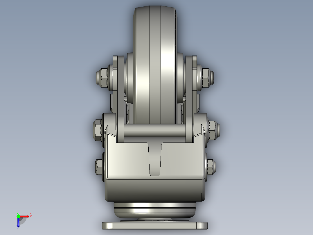 GDS-130-BSF脚轮俯视图