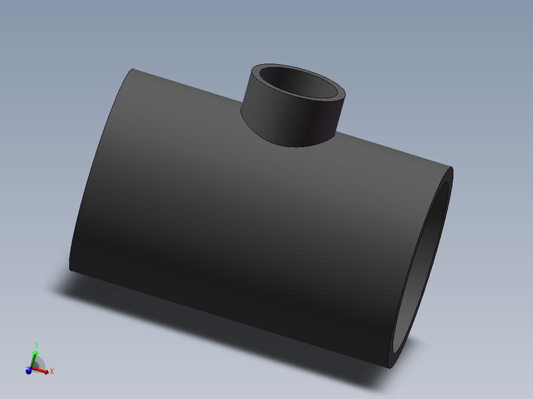 RTee_DN125_50_U-PVC主视图