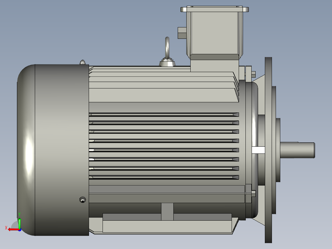 机座不带底脚端盖有凸缘(TK)71M(成品)后视图