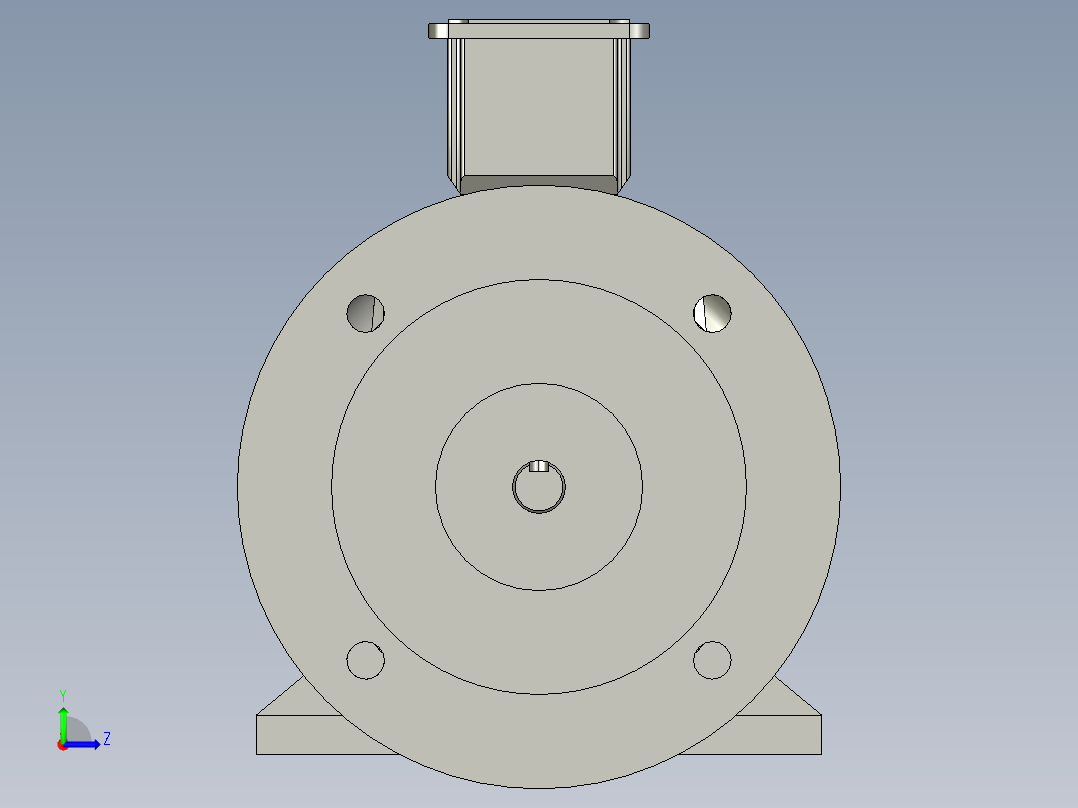 机座不带底脚端盖有凸缘(TK)71M(成品)左视图
