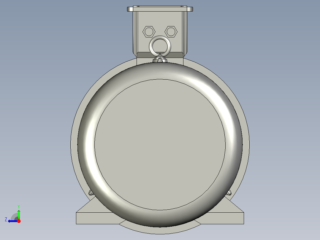 机座不带底脚端盖有凸缘(TK)71M(成品)右视图