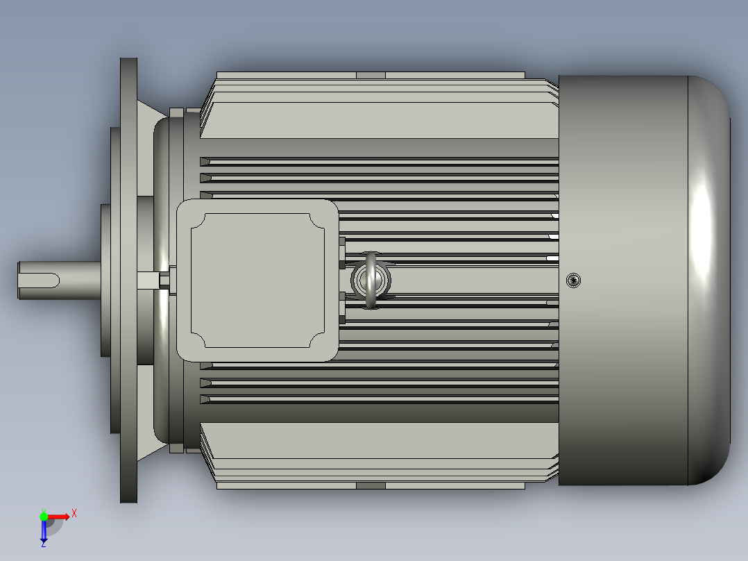机座不带底脚端盖有凸缘(TK)71M(成品)俯视图