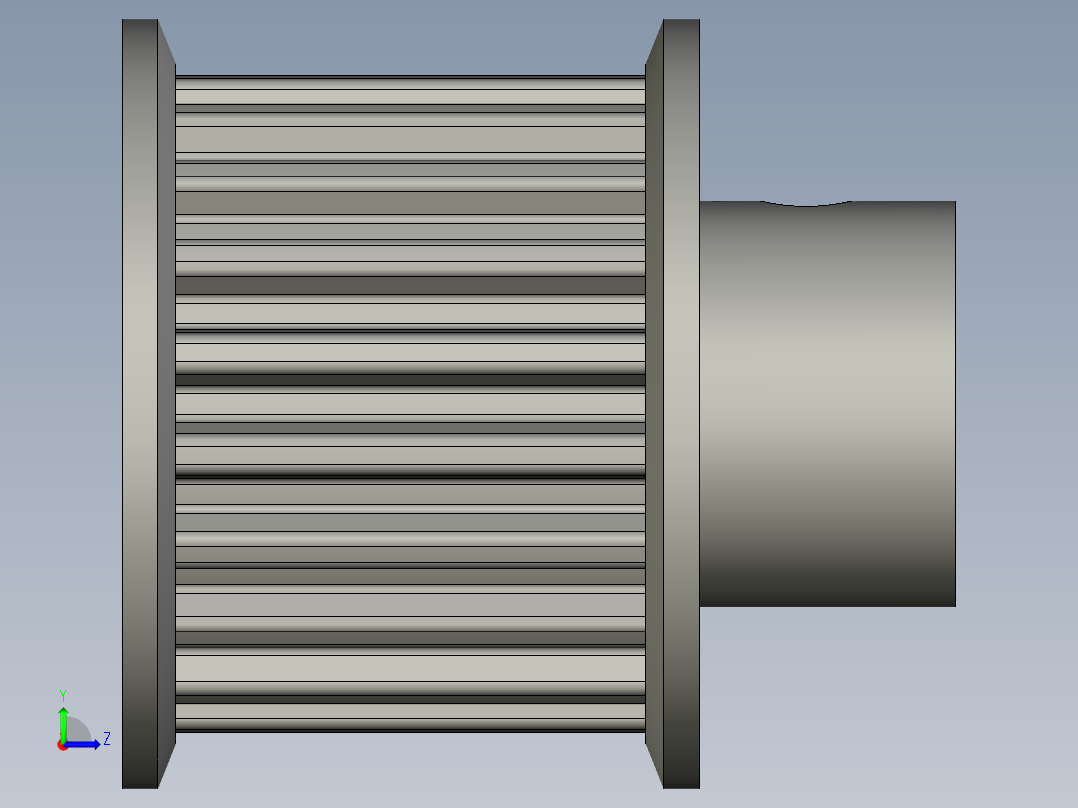 LE-T5-B轻载传动一般同步带轮AW20T5200-B-N10左视图