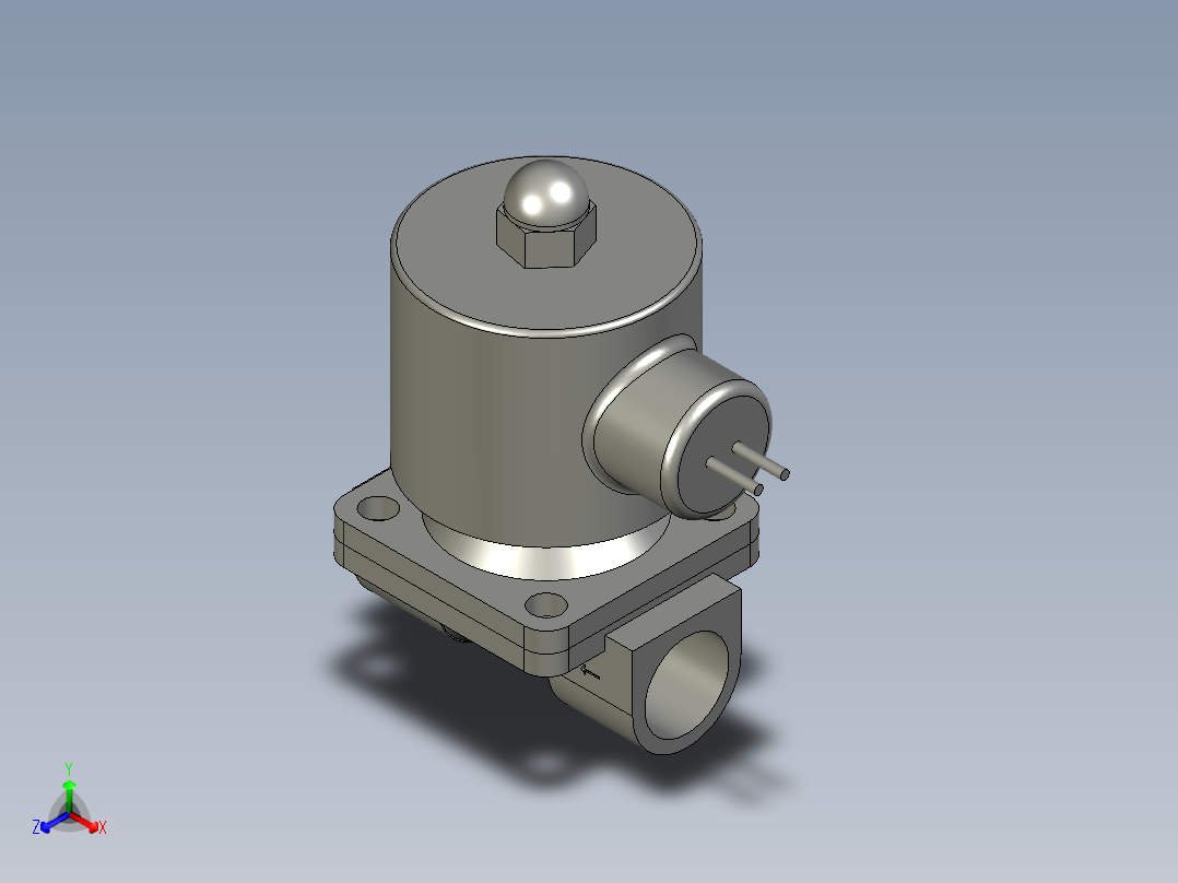 P127-电磁阀2W-160-15DC24V正等轴测图