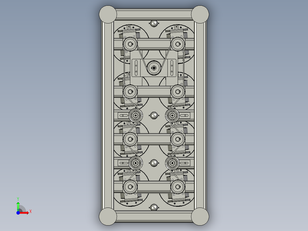 物流快递包裹分拣设备前视图