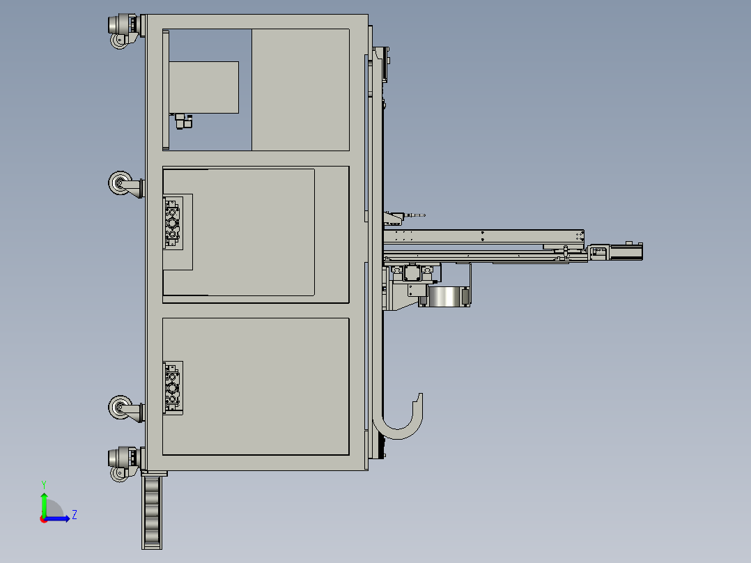 OPP上下料机左视图