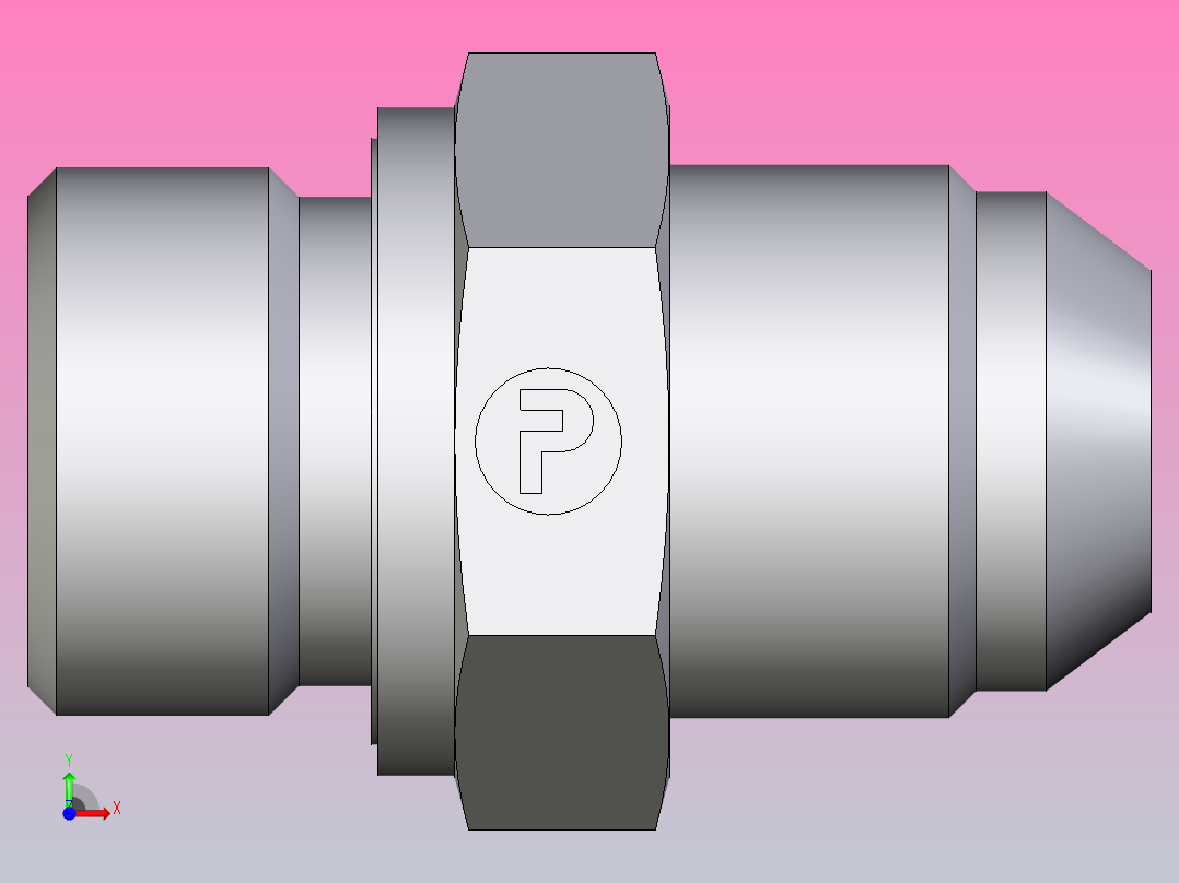 EO硬管接头公螺柱连接器10M22F82EDMXS前视图