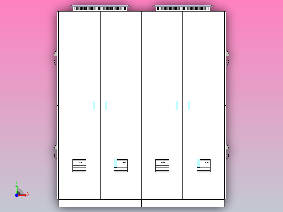 中央空调主机前视图