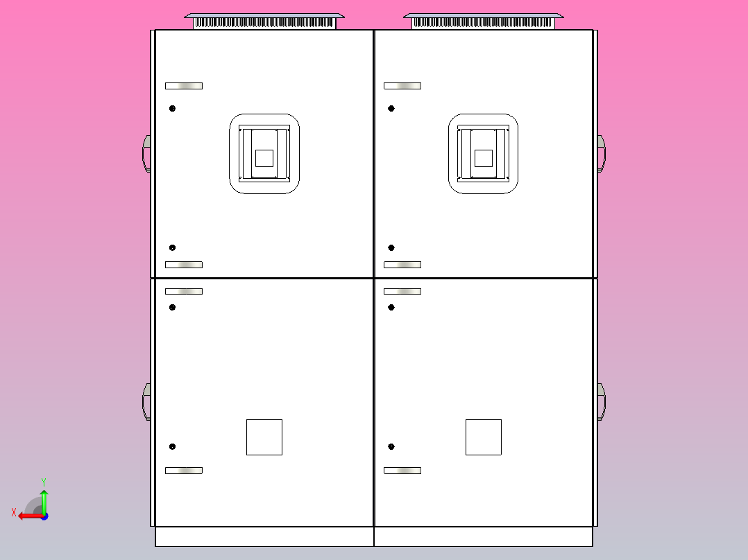 中央空调主机后视图