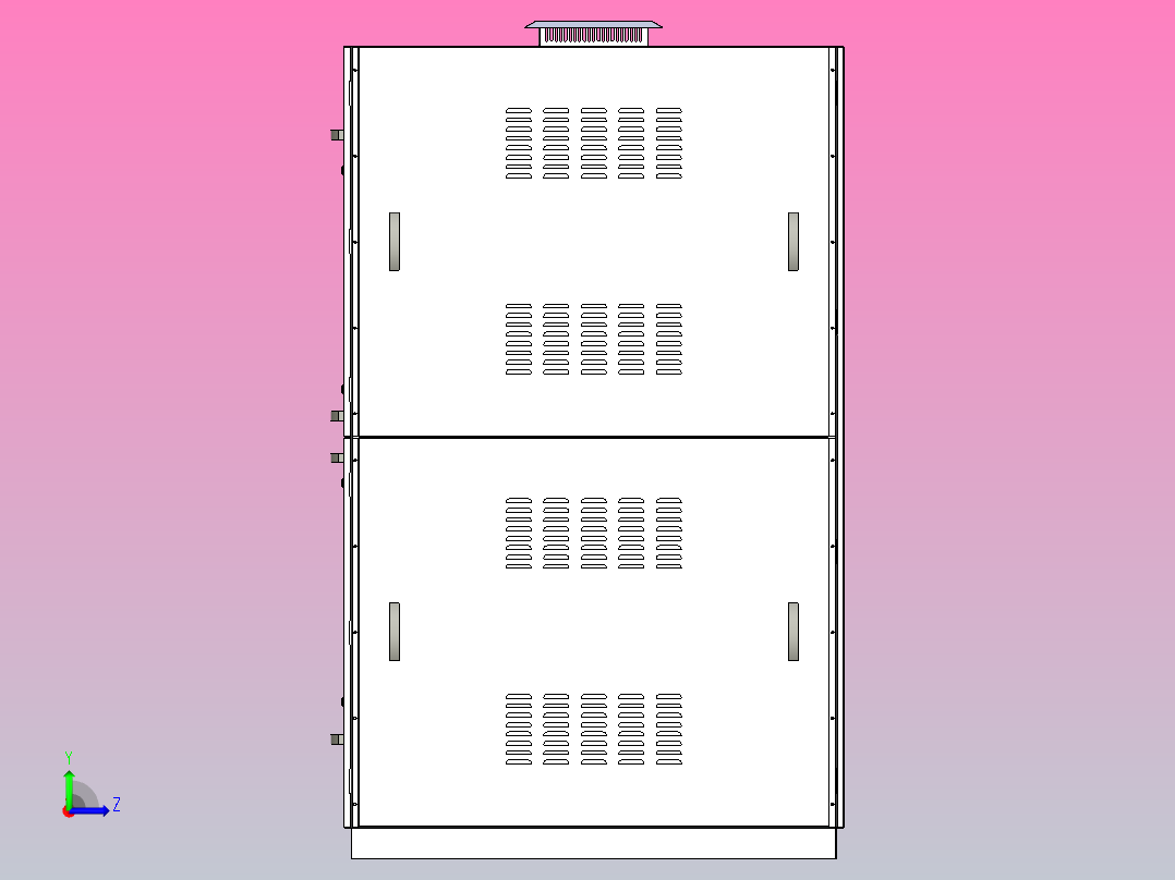 中央空调主机左视图